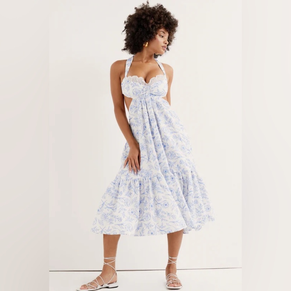 NWT For Love & Lemons Maisie Midi Dress